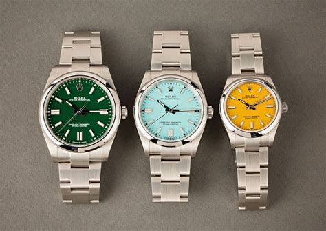 color rolex watches|Rolex watches and colorful swatches.